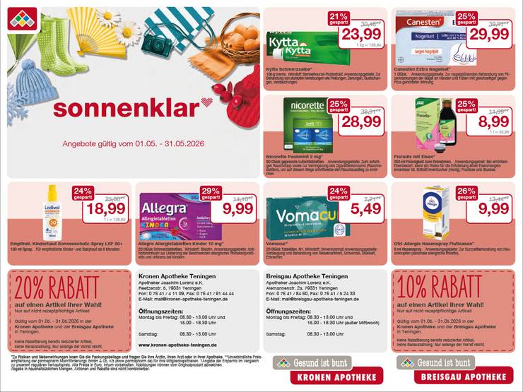 Flyer mit Mai-Angeboten