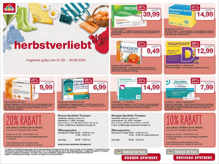 Flyer mit September-Angeboten
